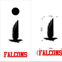 Falcons Football Cornhole Board Decal - School Mascot Sticker for Tailgating Fun