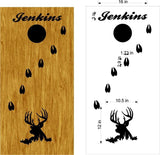 hunting fishing cornhole decal