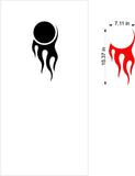 Fire Flames Cornhole Board Vinyl Decal Sticker FF27