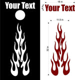 Fire Flames Cornhole Board Vinyl Decal Sticker FF30