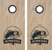 hunting fishing cornhole decal