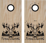 hunting fishing cornhole decal