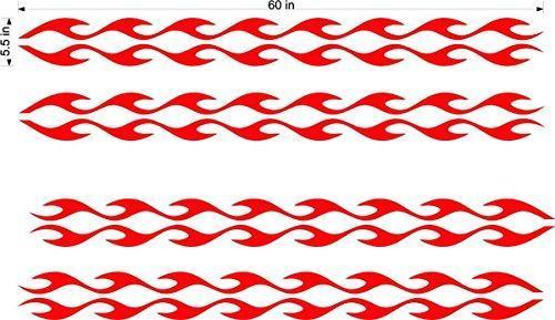 Flames Motor Cross Street Track Racing Trailer Decals Stickers LF02