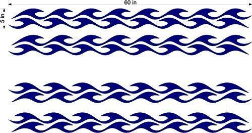 Flames Motor Cross Street Track Racing Trailer Decals Stickers LF03