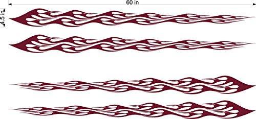 Flames Motor Cross Street Track Racing Trailer Decals Stickers LF11