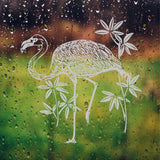 Flamingo Etched Glass Decals Vinyl Shower Door Window