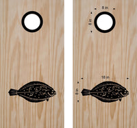 hunting fishing cornhole decal