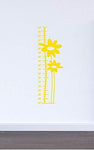 Flower Growth Chart Wall Decal - Vinyl Art Sticker for Kids Room Decor