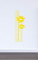 Flower Growth Chart Wall Decal - Vinyl Art Sticker for Kids Room Decor
