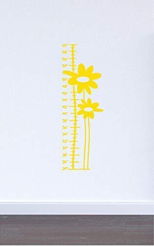 Flower Growth Chart Wall Decal - Vinyl Art Sticker for Kids Room Decor