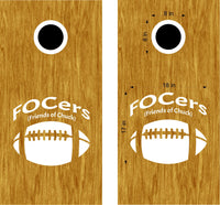 Football Team Cornhole Decals and Stickers for Bean Bag Toss Games
