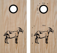 Goat Bean Bag Toss Board Decals - Fun Cornhole Stickers for Outdoor Games