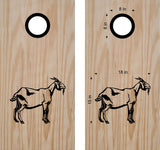 Goat Bean Bag Toss Board Decals - Fun Cornhole Stickers for Outdoor Games