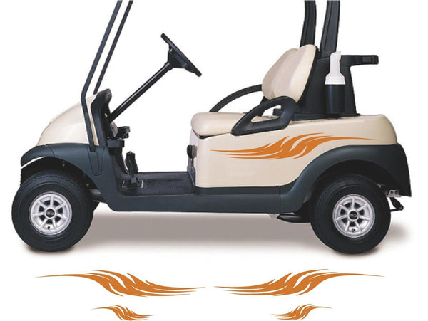 Golf Cart Decals Accessories Go Kart Stickers Tribal Flames Stripes GC69
