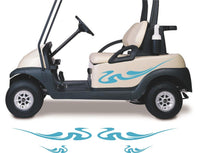 Golf Cart Decals Accessories Go Kart Stickers Tribal Flames Stripes GC72