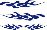 Tribal Flames and Stripes Golf Cart Decals - Go Kart Accessories Model GC04