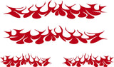 Golf Cart Decals with Tribal Flames and Stripes - Go Kart Accessories Model GC05