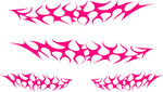 Tribal Flames Golf Cart Decals  Go Kart Stickers - Model GC06
