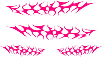 Tribal Flames Golf Cart Decals  Go Kart Stickers - Model GC06