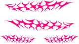 Tribal Flames Golf Cart Decals  Go Kart Stickers - Model GC06
