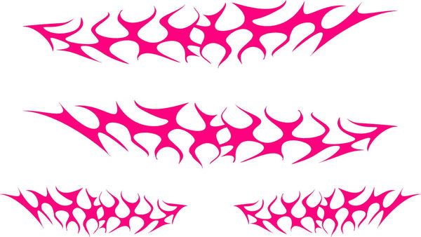 Tribal Flames Golf Cart Decals  Go Kart Stickers - Model GC06