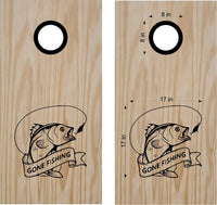 hunting fishing cornhole decal