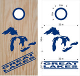 beach lake life cornhole decals