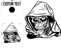 Grim Reaper Skull Cornhole Board Decals - Creepy Flag Stickers for Game Boards