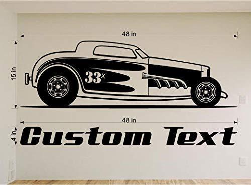 Happy Hot Rod Car Wall Decals Stickers Graphics Man Cave Boys Room Décor