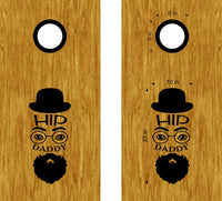 Hip Daddy Cornhole Board Decals - Fun Stickers for Customizing Your Game