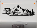 RV Camper Decal - Horse Mountains Trailer Sticker Scene CT19