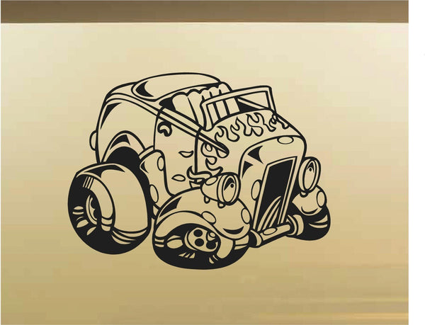 Hot Rod 3 Car Wall Decal - Auto Wall Mural - Vinyl Stickers - Boys Room Decor