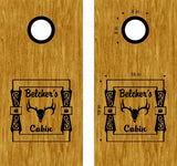 hunting fishing cornhole decal