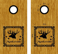 hunting fishing cornhole decal