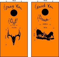 hunting fishing cornhole decal