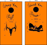 hunting fishing cornhole decal