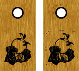 hunting fishing cornhole decal