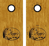 Personalized Family Name Est Date Vinyl Decal for Cornhole Boards