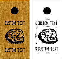 Lions Mascot Cornhole Board Decals  Stickers for Both Boards
