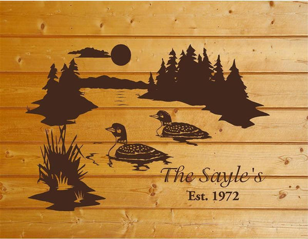 Loons Lake Wall Decals - Nature-Inspired Vinyl Stickers for Home Decor Perfect for Bedrooms Man Caves and Nurseries