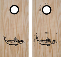 hunting fishing cornhole decal