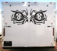 Mad Eyes Decals Racing Trailer Vinyl Decal Toy Hauler Sticker