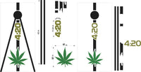 Mary Jane 420 Leaf Vinyl Decal for Cornhole Boards  Fun Cannabis-Inspired Sticker