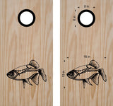 hunting fishing cornhole decal