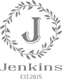 Monogram Name Etched Decal- For Shower Doors, Glass Doors