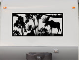 Moose Decal RV Camper Motor Home Sticker Mountain Scene
