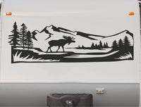 Moose Mountains RV Camper Decal - Trailer Replacement Sticker Scene CT05