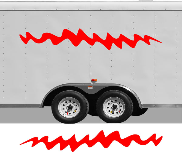 Pontoon Boat RV Camper Decals - CB20 Stripe Set for Custom Motor Home Trailer Design