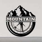 Mountain Compass RV Camper Van Door Decal Sticker - Adventure Scene for Travel Enthusiasts