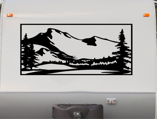 Mountain Scene Decal RV Camper Motor Home Sticker Mountain Scene MNT-5